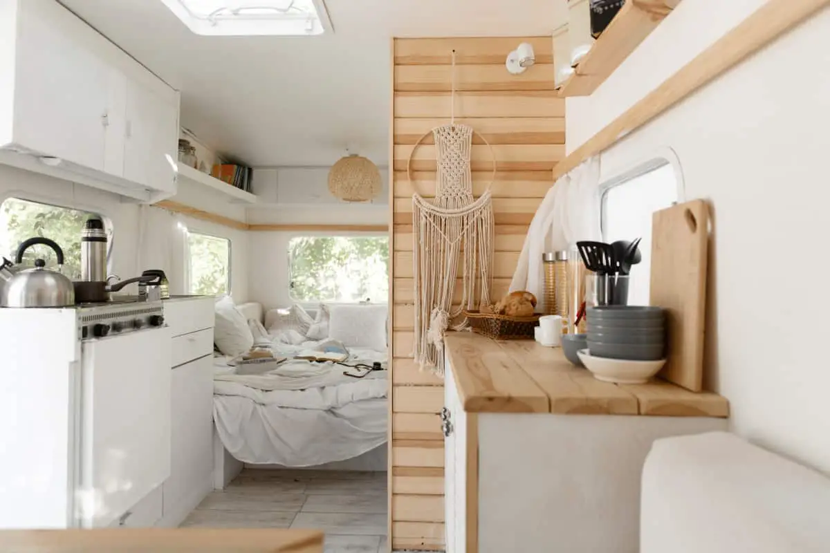 inside of a tiny home or van life
